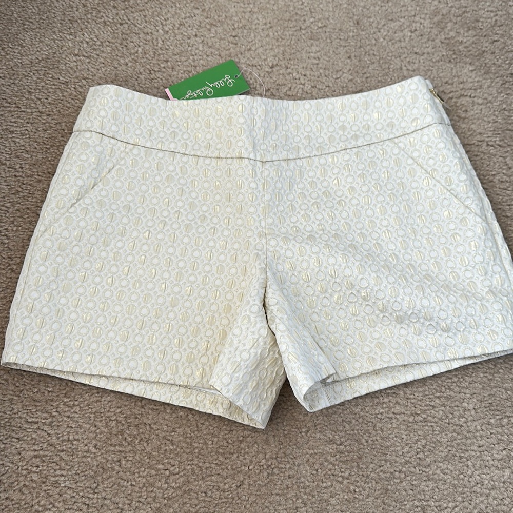 Lilly Pulitzer gold trouser shorts